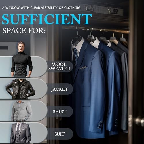 Hleelomi 1 Pack 43-in Garment Bag for Hanging Clothes Suit Bag Black