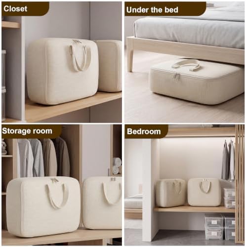 Higher Canvas Storage Bags with Reinforced Handles 1 Pack