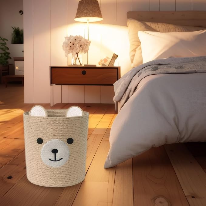 Bear Basket for Nursery, Baby Shower Baskets, Baby Storage Basket