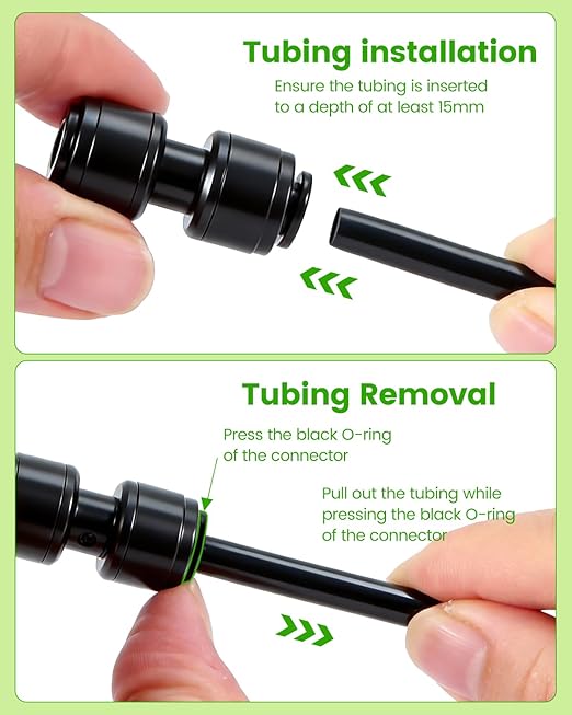 36 Pack Drip Irrigation Parts, Quick Connect 1/4" Straight Couplings for Garden & Farm Irrigation Systems