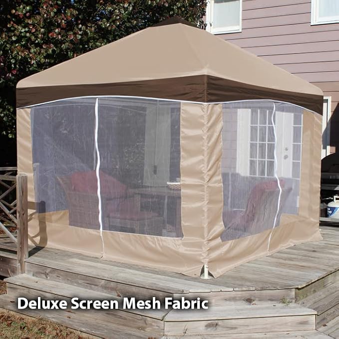 King Canopy Garden Party Canopy with Cover Caramel Crme Cover/13' x13'