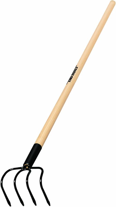 Truper 30029 Tru Built 4-Tine Forged Cultivator, 5-Inch Head, 48-Inch Wood Handle