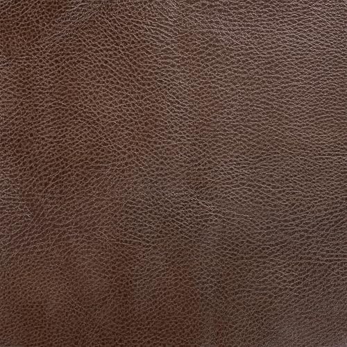 HomePop 18" Square Storage Ottoman - Brown Faux Leather