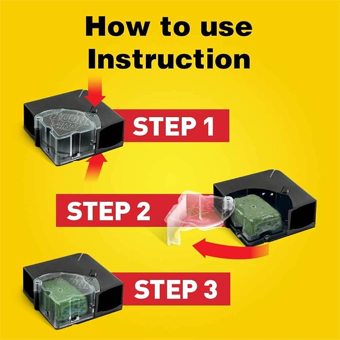 d-CON Refillable Corner Fit Mouse Poison Bait Station, 1 Trap + 20 Bait Refills