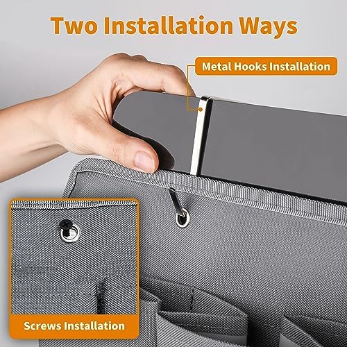 RVZONE RV Shoe Pockets 6 Large Pockets Heavy Hanging Bedside Storage Organizer with Sturdy Hooks for Shoes, Toys and Tools (Pack of 2)