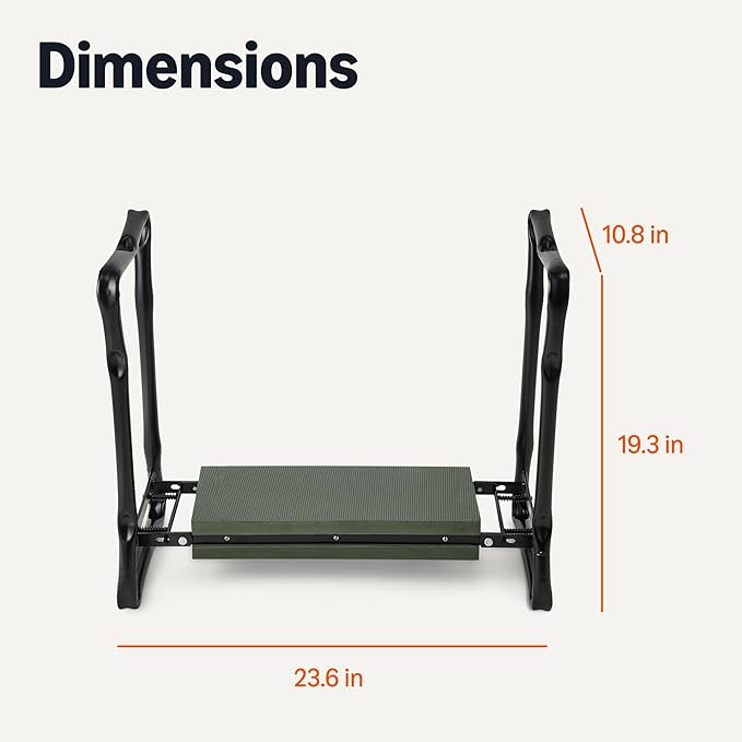 Amazon Basics - Gardening Stool, Foldable Kneeling Stool
