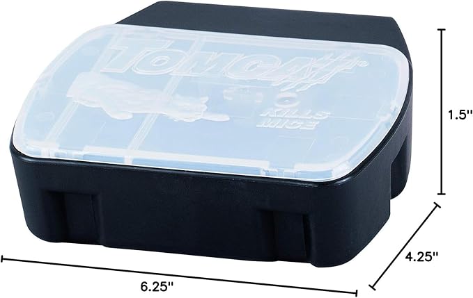 Tomcat Mouse Killer Child Resistant, Refillable Station with Clear Lid for Easy Monitoring, 1 Bait Station and 4 Refills (Pack of 2)