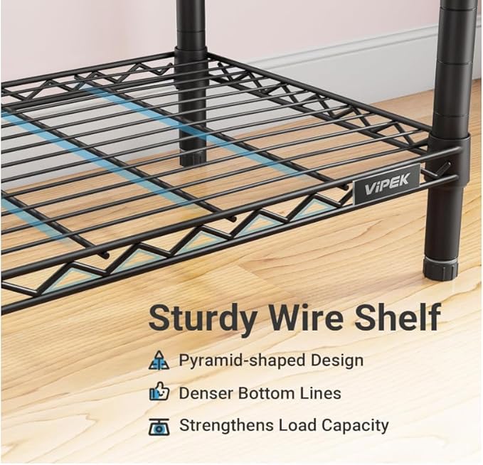 VIPEK X2 Expandable Clothes Rack Portable Closet Organizer System Black