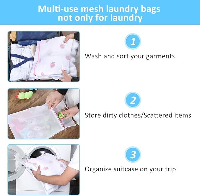 GOGOODA Mesh Laundry Bags for Delicates Durable Protective Wash Bags
