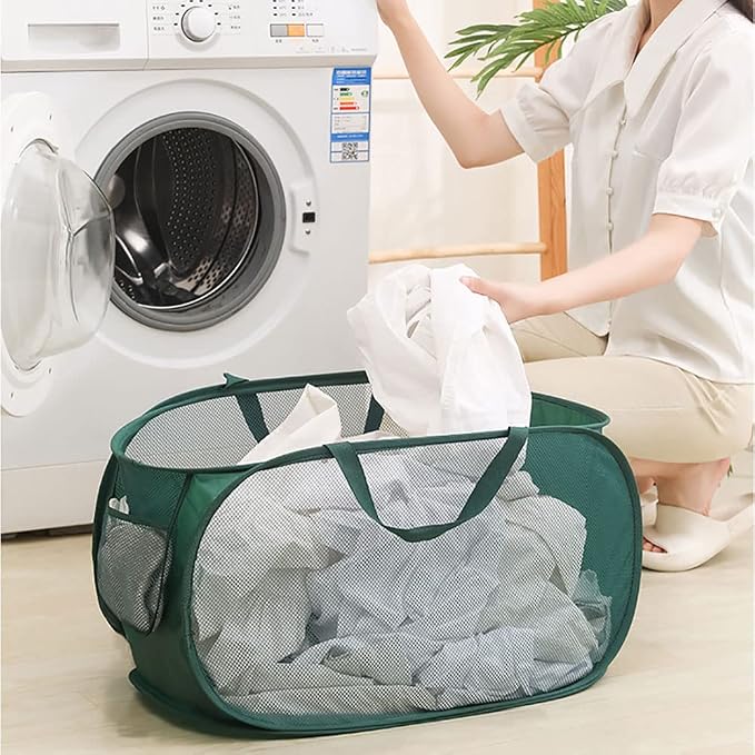 4 Pcs Collapsible Laundry Baskets, Pop-up Laundry Hamper | Foldable Laundry Basket, Dirty Clothes Basket for Clothes & Home Organization