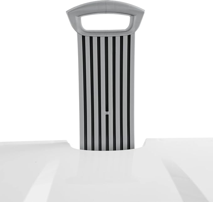 Portable Plastic Laundry Hamper with Pull Handle and Rolling Wheels | Wheeled Basket, White, Easy Mobility, Lightweight Design, Indoor Use