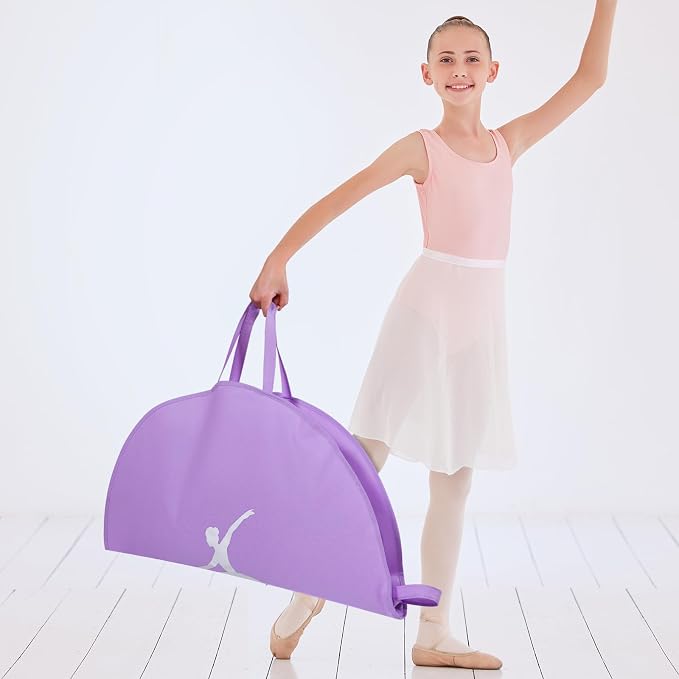 KEEGH 35 inch Girls Tutu Garment Bag Pancake Dance Bag, Purple