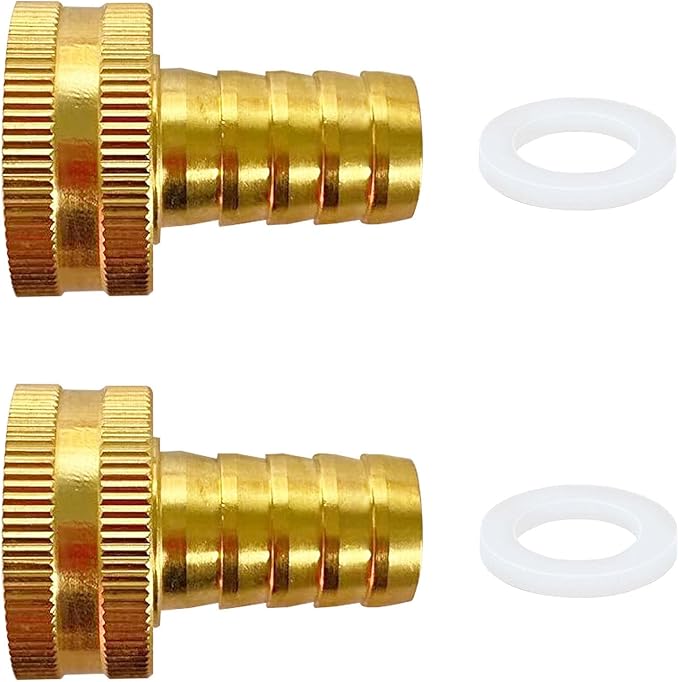 YOUHO Garden Hose Adapter 4PCS 1/2" Drip Irrigation Tubing to Faucet - Reusable Connector Fittings for Most Rain Bird, Orbit, Dig, Toro 1/2 Tubing x 3/4 FGHT Garden Extension Repair Fitting