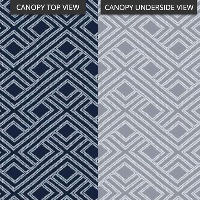 Garden Winds Replacement Canopy Top Cover for The Madaga Gazebo - Midnight Trellis