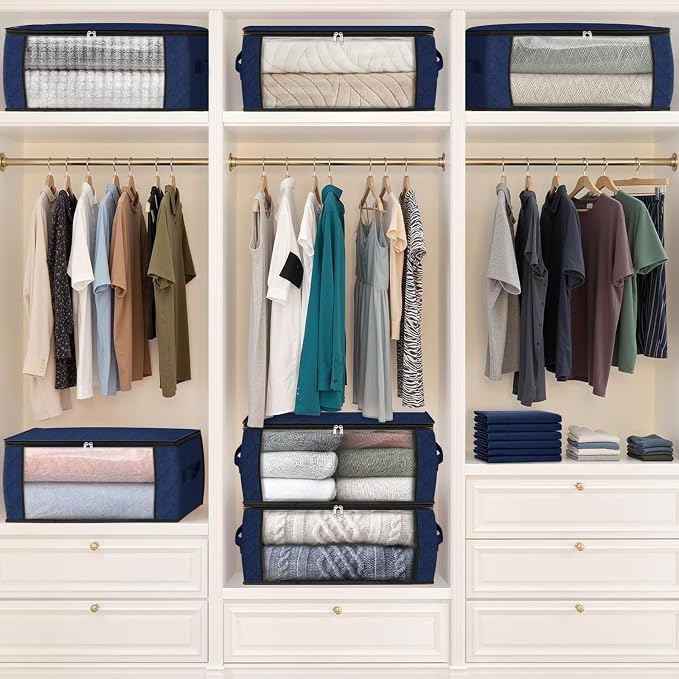 Fab totes 35L Closet Organizers, Foldable Under Bed Storage Containers