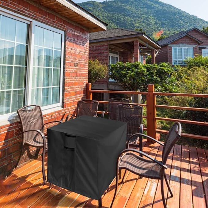 Outdoor Table Cover, 28 Inch Square Patio Table Covers, Waterproof Outside Small Table Cover Furniture Covers - 28 X 28 X 28 Inch