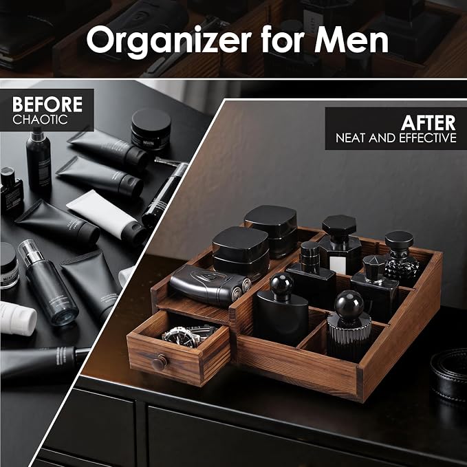 Cologne Organizer for Men,Cologne Stand,Dresser Organizer,Mens Room Decor