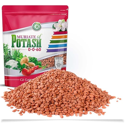 Muriate of Potash 0-0-62 Fertilizer Made in USA - MOP Potassium Plant Food for Indoor/Outdoor Plants, Flower Gardens, Fruit and Vegetable Gardens, Holistic Herbs, Trees and Green Lawns!