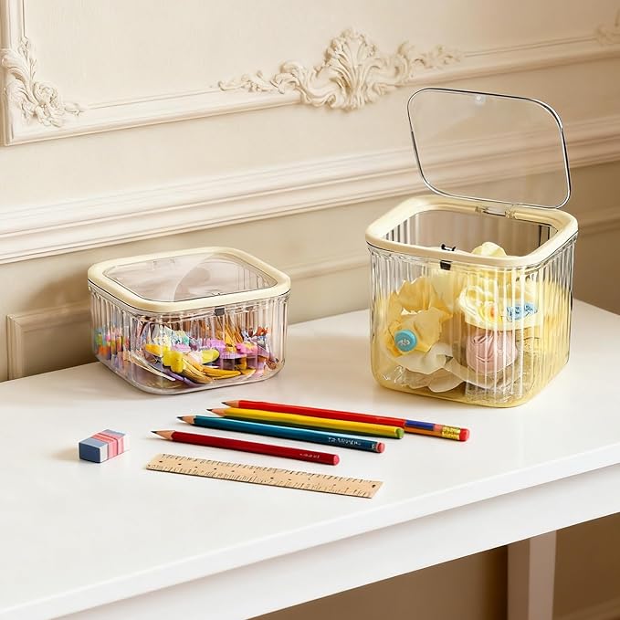 THMINS Hair Accessories Organizer for Girls, Small Plastic Storage Box