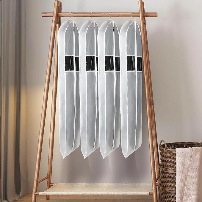 Zilink Clear Suit Coat Bag for Storage Dress Bags for Hanging Clothes 50 in