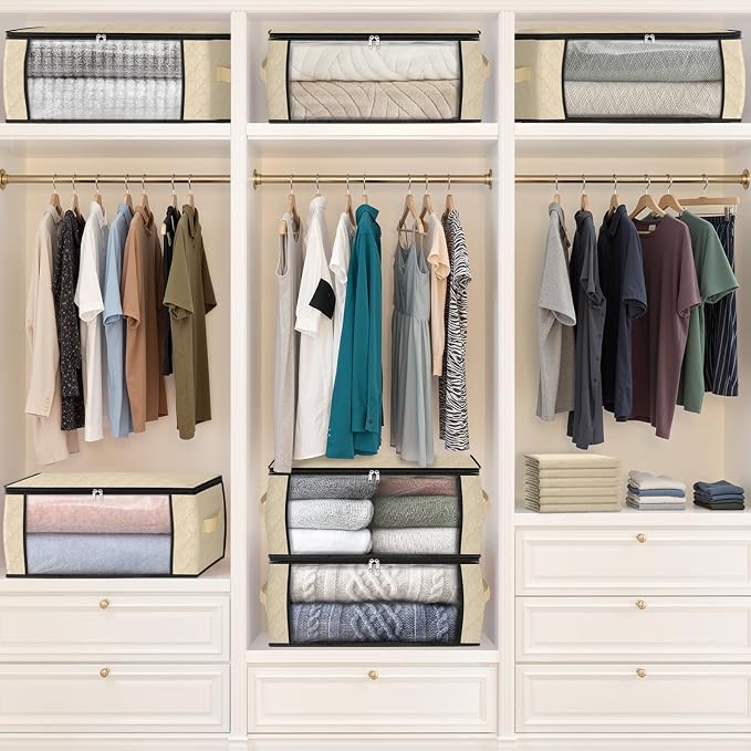 Fab totes 35L Closet Organizers, Foldable Under Bed Storage Containers
