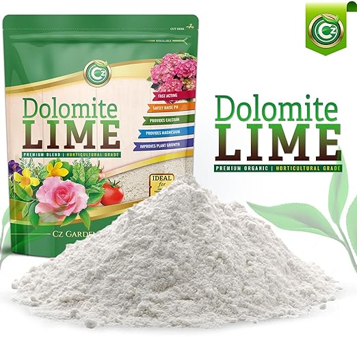 Organic Dolomite Lime 5LB - Made in USA - OMRI Listed - Garden Soil Amendment Fertilizer for Plants. Calcium/Magnesium Additive. Raise & Stabilize pH - Earthbox Tomatoes & Peppers Blossom End Rot