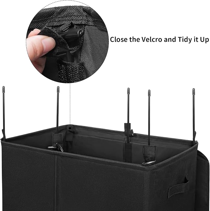 WOWLIVE 140L Double Laundry Hamper 2 Section with Lid and Removable Bags | Divided Laundry Basket, Large Dirty Clothes Hamper with Handle, Collapsible Laundry Storage for Dorm Room, College, Black