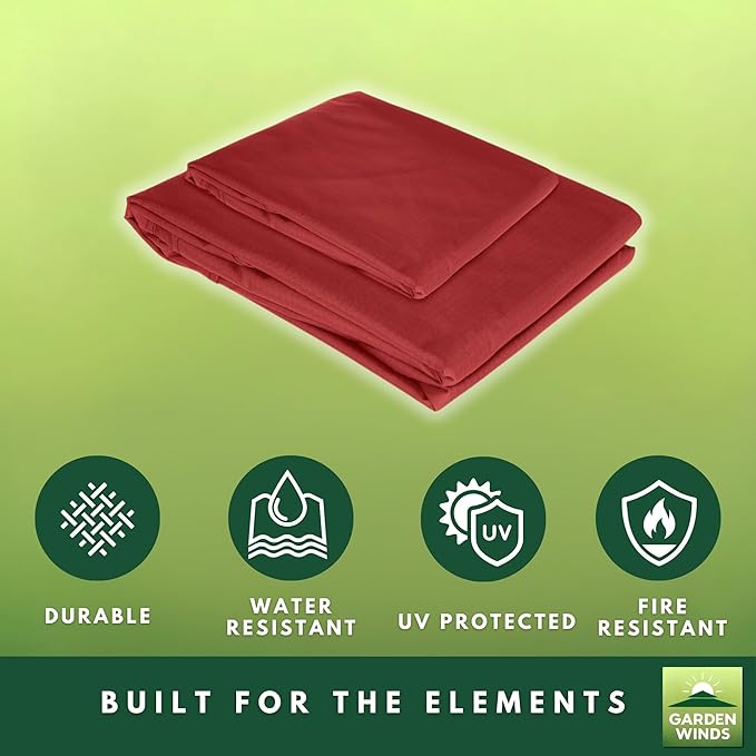 Garden Winds Reinforced RipLock 350 Replacement Canopy Top Cover Compatible with South Hampton 11' x 13' Gazebo Models L-GZ215PST-A, L-GZ659PST, 810138517, 810046339, A111011500 - Cinnabar