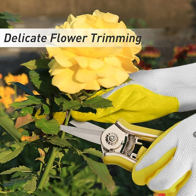 Jardineer Pruning Shears for Gardening Heavy Duty, Sharp Garden Clippers Handheld, Hand Pruners for Gardening Less Effort