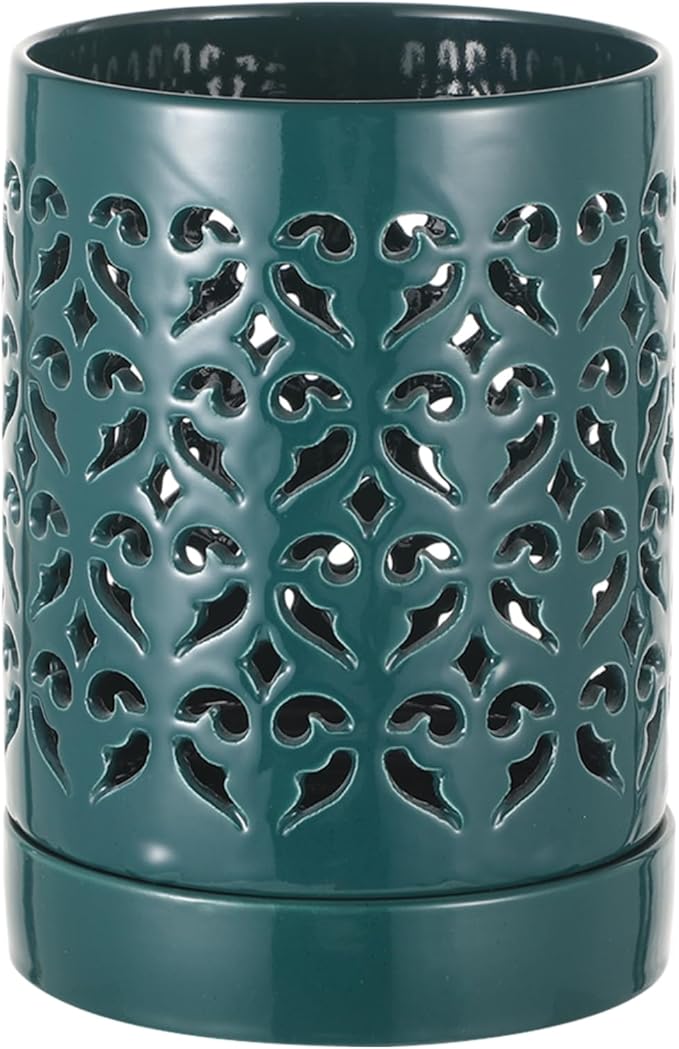 Ceramic Orchid Planter with Holes Orchid Pots with Tray for Home Plant Decoration, Quality Ceramic Material Breathable Design Ideal for Indoor and Outdoor Use