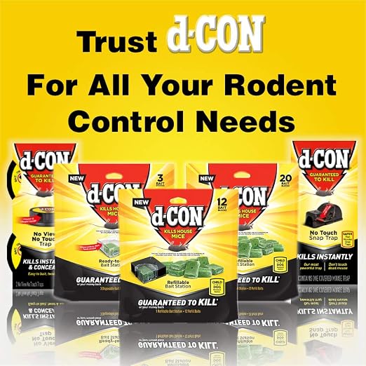 D-Con Refillable Corner Fit Mouse Poison Bait Station Refills, 10 Count