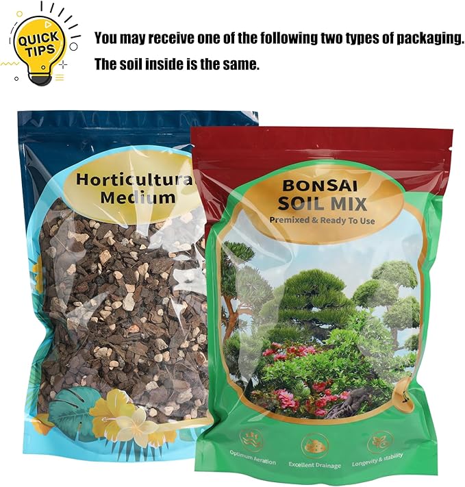 Doter Premium Bonsai Soil Mix with Enhanced Aeration & Drainage 1qt - Professional Grade Potting Soil for Bonsai Pots