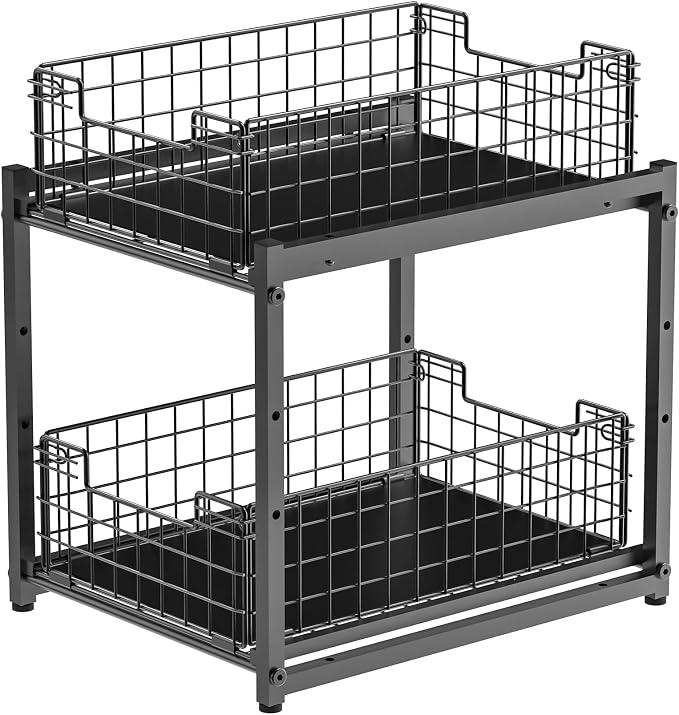 Under Sink Organizer, 2-Tier Pull Out Cabinet Organizer