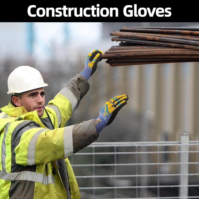 Schwer PRO-SKIN Impact Gloves with ANSI A4 Cut Reistant Protection, Flexible and Comfortable Work Gloves with Grip,Touchscreen, Used for Oil and Gas E&P,Mechanic, Construction, M, PM3900-T