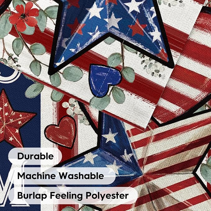 AVOIN colorlife Patriotic 4th of July Garden Flag 12x18 Inch Double Sided Outside, Memorial Day Welcome American Stars and Stripes Yard Outdoor Decoration