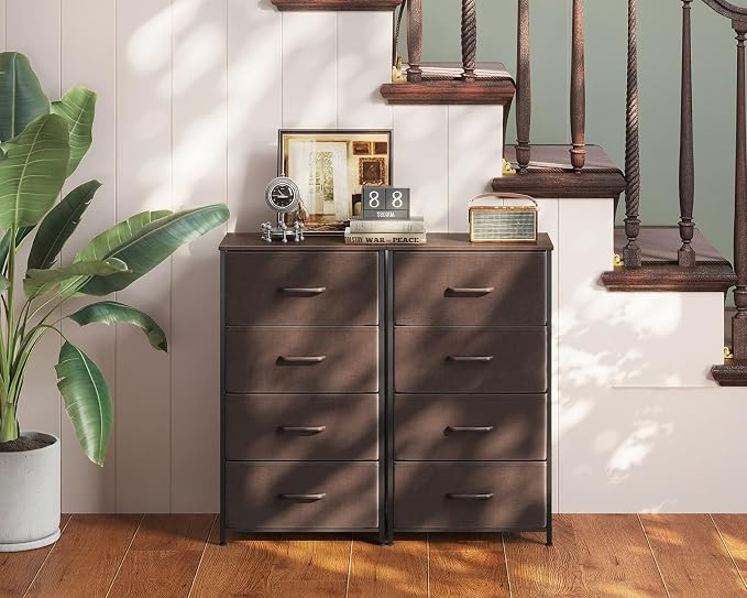 AODK Small Dresser for Bedroom with 4 Storage Drawers, Brown