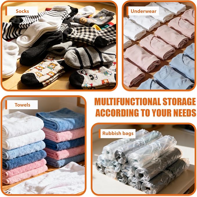 Hanging Sock Organizer, 3 Pack Mesh Storage Bags with Top & Bottom Access
