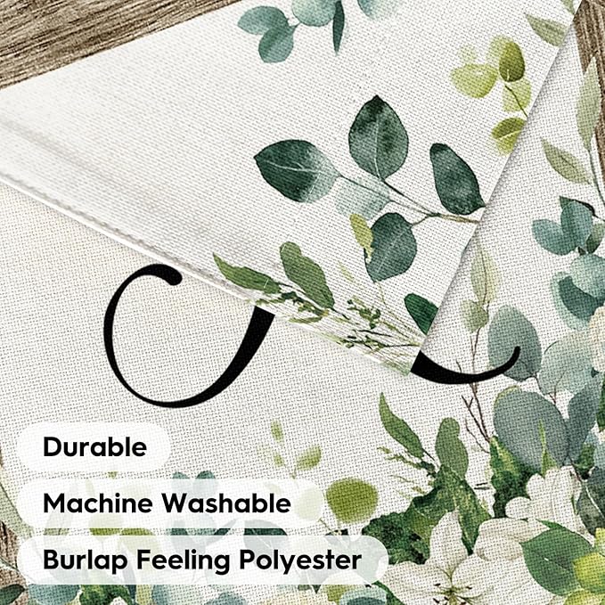 AVOIN colorlife Initial Letter R Monogram House Flag 28x40 Inch Double Sided Outside, Spring Floral Family Last Name Yard Decoration