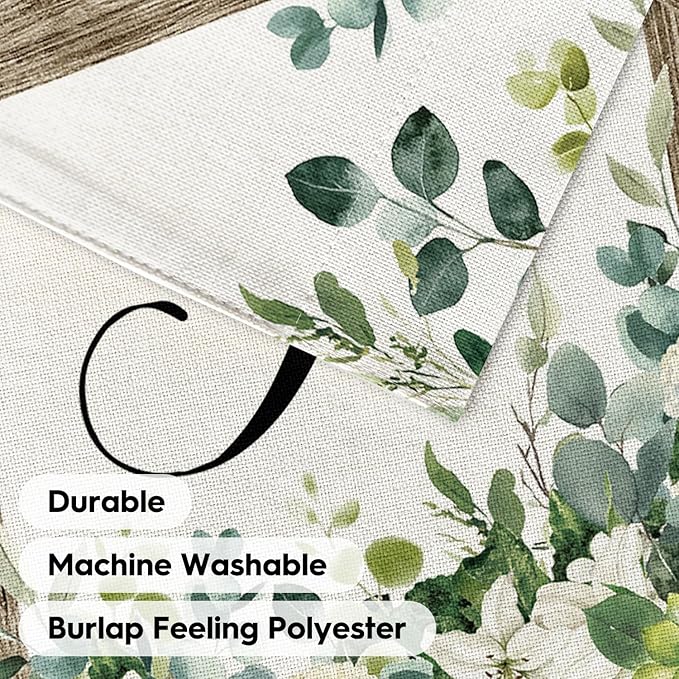 AVOIN colorlife Initial Letter P Monogram House Flag 28x40 Inch Double Sided Outside, Spring Floral Family Last Name Yard Decoration