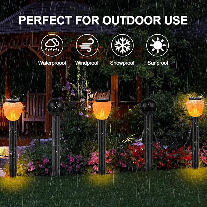 Flickering Flame Solar Replacement Tops: 2.83 in Replacement Light Parts for 2.36 in, 2.42 in, 2.5 in, 2.76 in, 2.83 in Lantern Port- Waterproof Lid Cap with for Old Lantern Torch Light Firebowl Jars