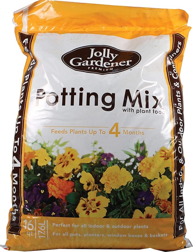 Oldcastle Jolly Gardener 50150027 Premium Potting Mix with Plant Food, 1 Cubic Feet