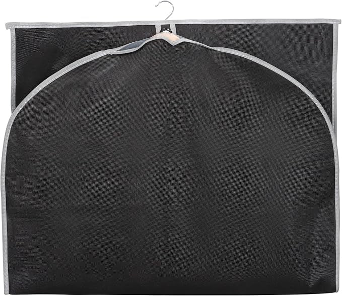 Syeeiex 40 Inch Suit Bag, Suit Bags for Closet Storage, Black, Set of 8