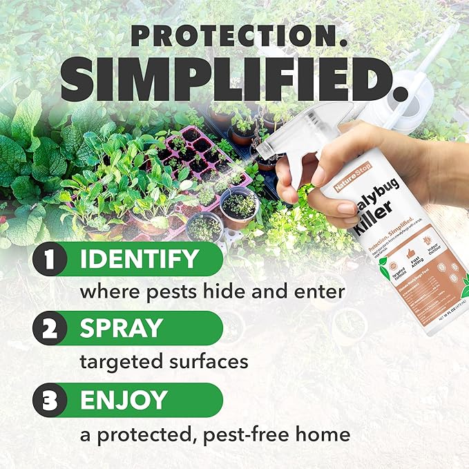 Mealy Bug Killer - Fast-Acting Mealy Bug Killer for Soil & Plants, 16oz