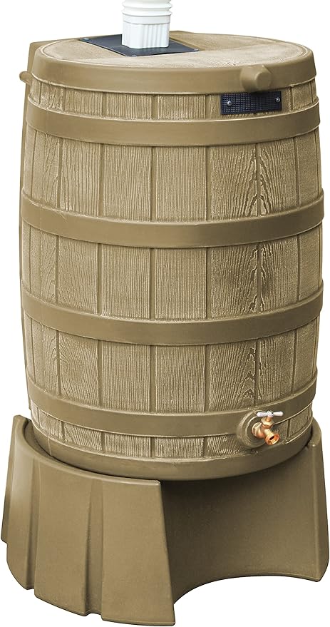 Good Ideas RW50ST-OAK 50-Gallon Rain Wizard Stand, Oak