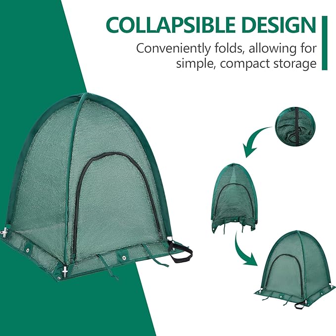 Plant Shade Tent 2 Pack, Pop Up 80% Sun Shade Cover for Outdoor Plants, Portable Sun Protection Tent for Garden, Container, Raised Bed, Small Plants, Shrubs, Herbs - 36" x 36" x 39"