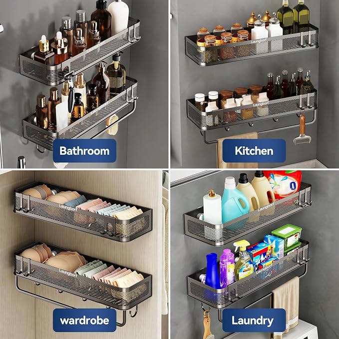 Shower Caddy, Rectangle (2 Pack)
