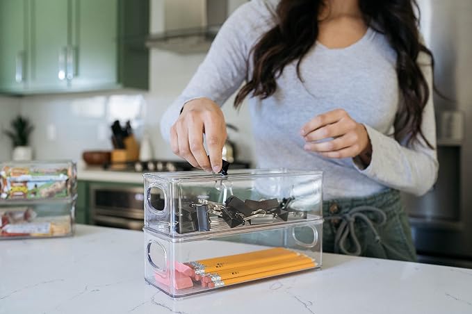 ClearSpace Plastic Pantry Organization and Food Storage Bin – Great Kitchen Organization and Kitchen Storage – Fridge Organizer Bins– 16 Pack