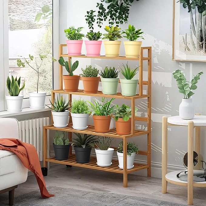 SwinDuck 20 Pack 6 Inch Plant Pots with Drainage and Saucers, Plastic Flower Pots for Indoor and Outdoor Plants, Stackable Nursery Planters for Houseplants and Herbs, Terracotta