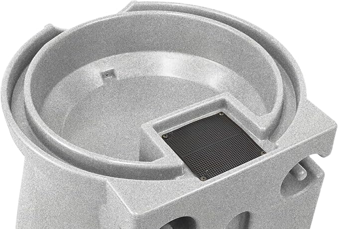 Good Ideas Rain Wizard 50 Gallon Rain Saver Barrel Water Storage Urn with Planter Space and 2 Brass Spigots, Light Granite (2 Pack)