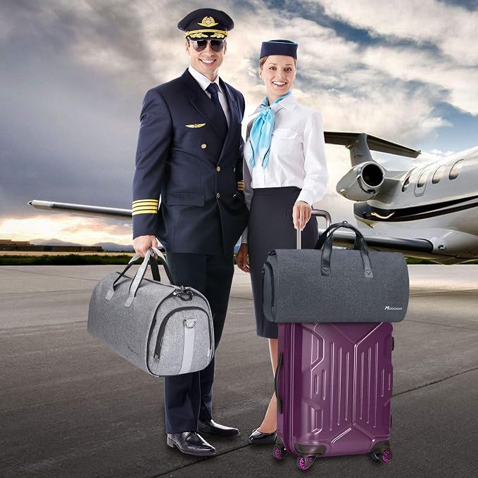 suit bag travel garment bag, 45L Carry on Convertible Garment Duffle bag